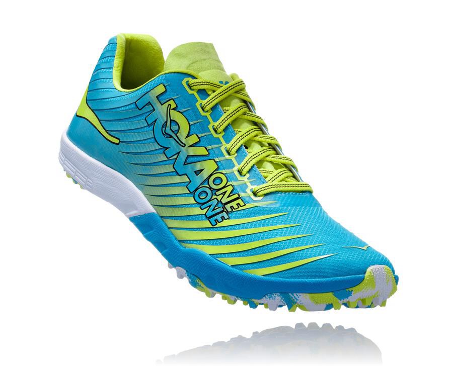 Hoka Australia One One EVO XC - Mens Spikes Blue/Green - IEYHL-4810